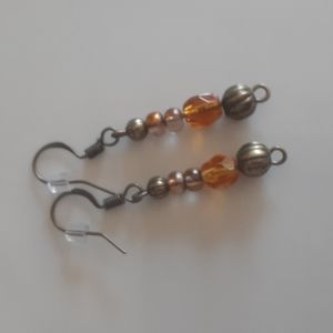 Handcrafted boho earrings .